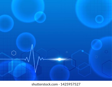 blue medical background with text space