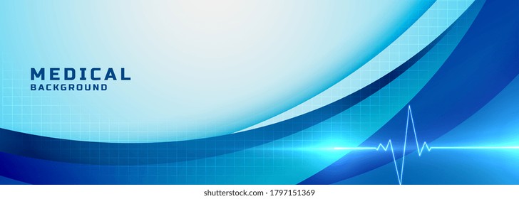 blue medical science and healthcare banner design