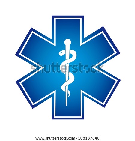 blue medical symbol isolated over white background. vector illustration