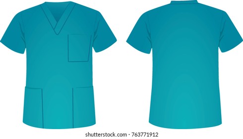 Blue medical uniform. vector illustration