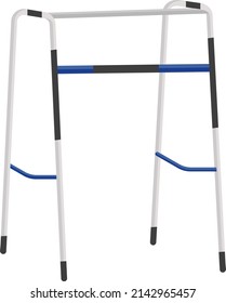 Blue medical walker, illustration, vector on a white background.