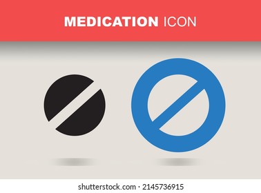 Diseño de vectores de iconos de medicina azul