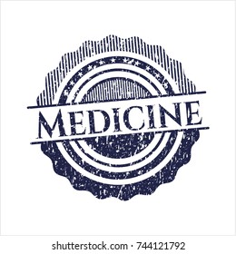 Blue Medicine grunge stamp