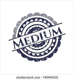 Blue Medium rubber seal with grunge texture