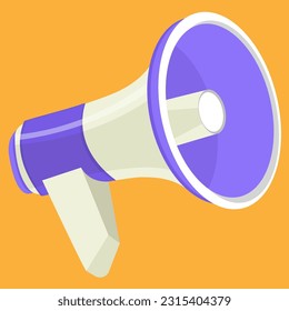 megáfono azul para amplificar la voz