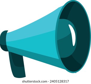 Blue megaphone vector transparent background