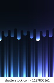 blue melt line overlap in dark background, layer motion backdrop, simple technology template, vector illustration