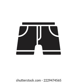Blue Men Swimsuit Filled Icon Vector Illustration