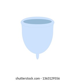 Blue menstrual cup. Zero waste periods. 