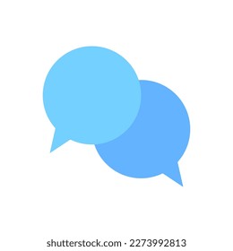 mensajes azules. Comunicación por Internet. Cuadro de comunicación. Ilustración vectorial.