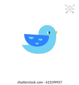 Blue messenger bird icon