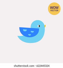 Blue messenger bird icon