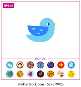 Blue messenger bird icon