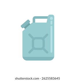 Blue metal jerrycan containing liquid, likely fuel or water, essential for transportation or storage
