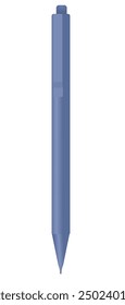 Blue   metal pen. vector illustration