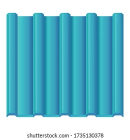 Blue metal roof icon. Cartoon of blue metal roof vector icon for web design isolated on white background