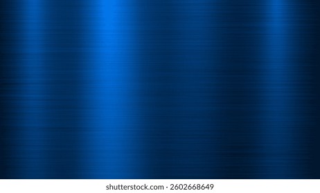 Blue metal technology background with abstract polished, brushed texture, chrome, silver, steel, aluminum for design concepts, wallpapers, presentations, posters, prints and web. Vector illustration.