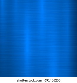 Blue metal technology background with abstract polished, brushed texture, chrome, silver, steel, aluminum for design concepts, wallpapers, web, prints, posters, interfaces. Vector illustration.