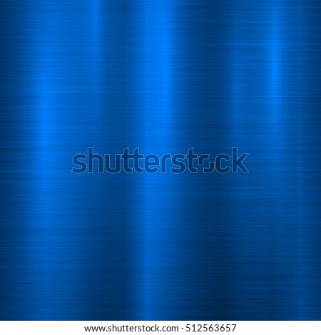 Blue metal technology background with abstract polished, brushed texture, chrome, silver, steel, aluminum for design concepts, web, prints, posters, wallpapers, interfaces. Vector illustration.