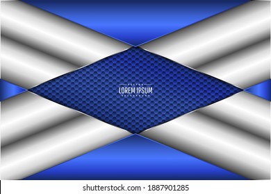 Blue metal technology background with hexagon pattern.Vector illustration.Eps10