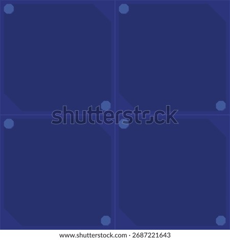Blue metal tile wall and floor laboratory seamless pattern