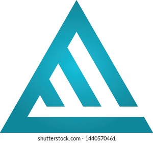 Blue Metalic Triangle Company Business Stock Vector (Royalty Free ...