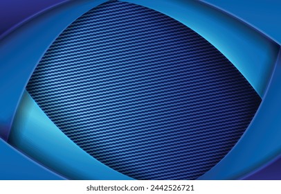 Blue metallic background with carbon fiber. 