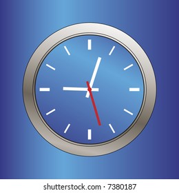 blaue Metallic-Armbanduhr, Gesichtserkennung