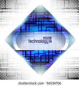 blue metallic circuit texture vector background