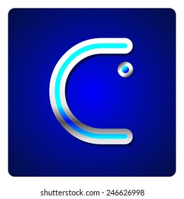blue metallic fonts