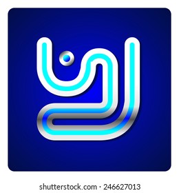 blue metallic fonts