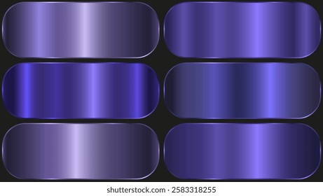 blue metallic gradient. Metallic gradation textures. Stylish and bright vector gradient collection. eps vector illustration.