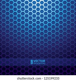 Blue metallic grid background. RGB EPS 10 vector illustration