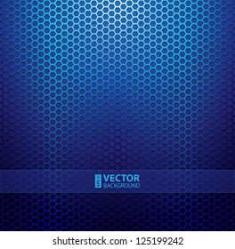 Blue metallic grid background. RGB EPS 10 vector illustration