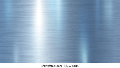 Blue Metallic Metal Texture Background Vector Illustration