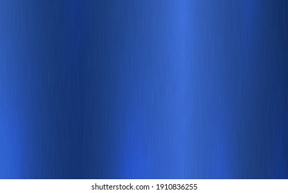 Blue metallic radial gradient with scratches. Blue foil surface texture effect. Vector illustration.