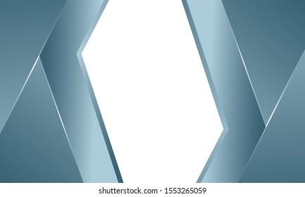 Blue metallic triangle shape white background 