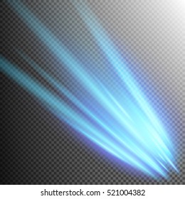 Blue Meteor or Comet. EPS 10 vector file included