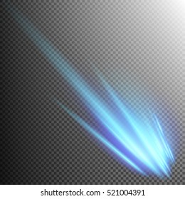 Blue Meteor or Comet. EPS 10 vector file included