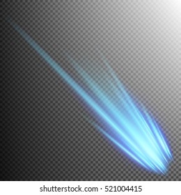 Blue Meteor or Comet. EPS 10 vector file included