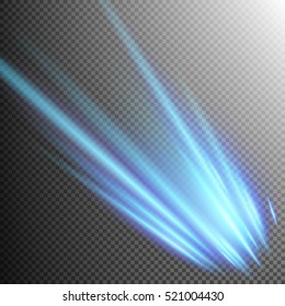 Blue Meteor or Comet. EPS 10 vector file included