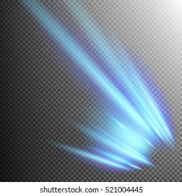 Blue Meteor or Comet. EPS 10 vector file included