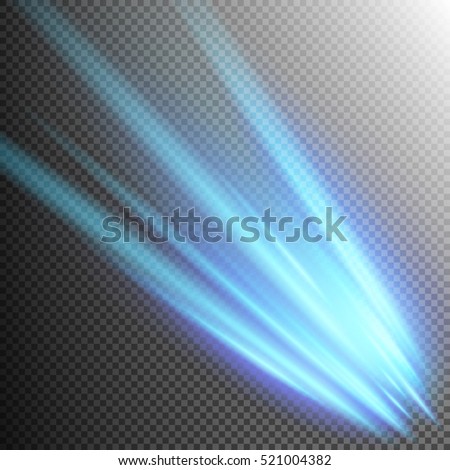 Blue Meteor or Comet. EPS 10 vector file included