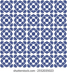 blue mexican talavera, ceramic tile pattern, decorative seamless background