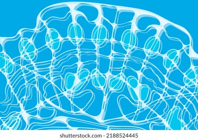 Blue Micro World, Abstract Design. Vector Illustration