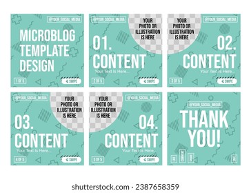 Blue microblog template design idea