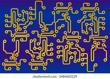 Blauer Mikrochip stilisierte Hintergrundform