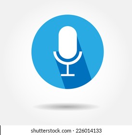 Blue Microphone Icon