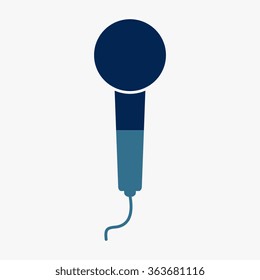 Blue microphone icon 