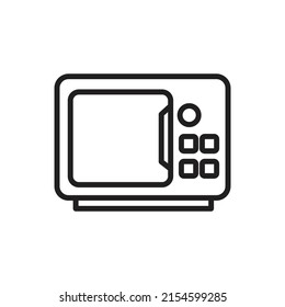 Ilustración del vector de contorno de microondas azul